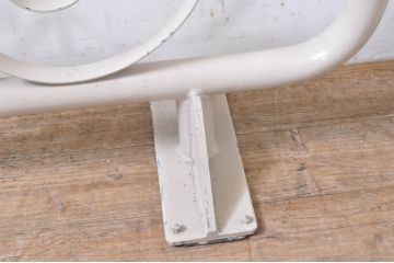 和製ビンテージ　曲線デザインが可愛らしい!!レトロな佇まいのアイアンフェンス2枚セット(鉄柵、仕切り、パーテーション、衝立て、つい立て、衝い立て、店舗什器、ヴィンテージ)(R-066086)