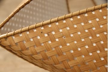 和製ビンテージ　希少な廃盤品　YAMAGIWA(ヤマギワ)　近藤昭作　竹のあかり　和モダンスタイルやナチュラルテイストの空間づくりにおすすめ!!竹あんどんの天井照明(行灯、行燈、吊り下げ照明、ペンダントライト、シェード、電笠、ヴィンテージ)(R-066089)