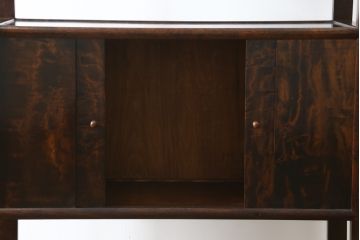 中古　松本民芸家具　#506型　シックな色合いと上品な佇まいが魅力の朝鮮棚(飾り棚、収納棚、戸棚、茶棚)(定価約23万円)(R-066102)