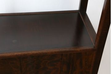 中古　松本民芸家具　#506型　シックな色合いと上品な佇まいが魅力の朝鮮棚(飾り棚、収納棚、戸棚、茶棚)(定価約23万円)(R-066102)