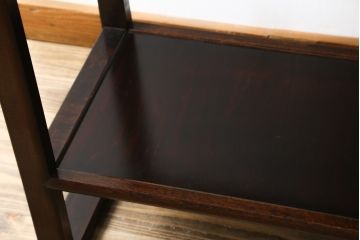 中古　松本民芸家具　#506型　シックな色合いと上品な佇まいが魅力の朝鮮棚(飾り棚、収納棚、戸棚、茶棚)(定価約23万円)(R-066102)