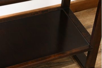 中古　松本民芸家具　#506型　シックな色合いと上品な佇まいが魅力の朝鮮棚(飾り棚、収納棚、戸棚、茶棚)(定価約23万円)(R-066102)