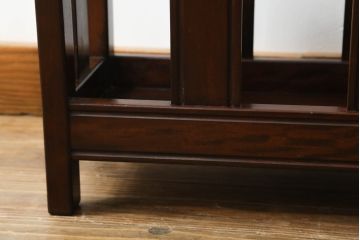 中古　松本民芸家具　上品な佇まいが和洋どちらの空間にも馴染むC型マガジンラック(収納)(R-066121)