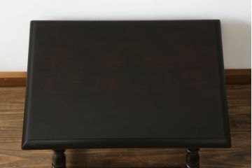 和製ビンテージ　松本民芸家具　#25型スツール・テーブル　クラシカルなデザインがお洒落なサイドテーブル(コーヒーテーブル、カフェテーブル、サイドテーブル、花台、飾り台、椅子、イス、ヴィンテージ)(R-066122)