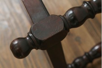 和製ビンテージ　松本民芸家具　#25型スツール・テーブル　クラシカルなデザインがお洒落なサイドテーブル(コーヒーテーブル、カフェテーブル、サイドテーブル、花台、飾り台、椅子、イス、ヴィンテージ)(R-066122)