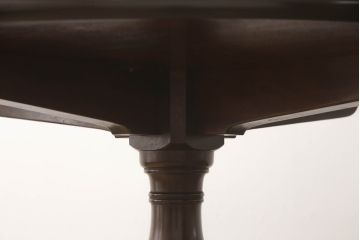 和製ビンテージ　松本民芸家具　洗練された佇まいのラウンドテーブル(D型ペディスタル卓、ダイニングテーブル、4人掛け、2人掛け、食卓、丸テーブル、ヴィンテージ)(定価約29万円)(R-066123)