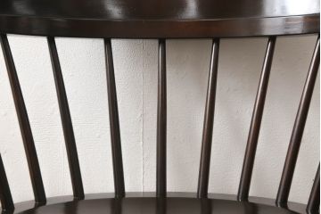 中古　松本民芸家具　#91型　落ち着きのある大人カフェ風インテリアが叶うキャプテンチェア(椅子、アームチェア、板座チェア、ダイニングチェア、イス)(R-066124)