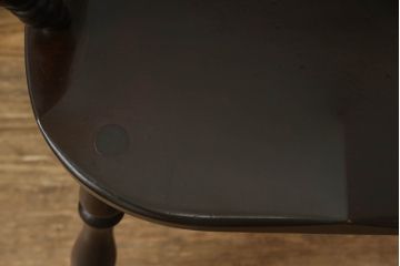 中古　松本民芸家具　#91型　落ち着きのある大人カフェ風インテリアが叶うキャプテンチェア(椅子、アームチェア、板座チェア、ダイニングチェア、イス)(R-066124)