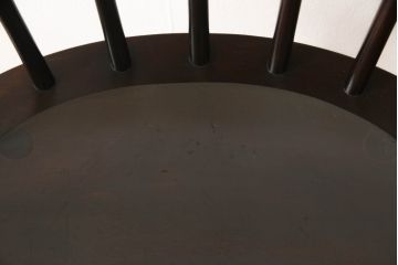 中古　松本民芸家具　#91型　落ち着きのある大人カフェ風インテリアが叶うキャプテンチェア(椅子、アームチェア、板座チェア、ダイニングチェア、イス)(R-066124)
