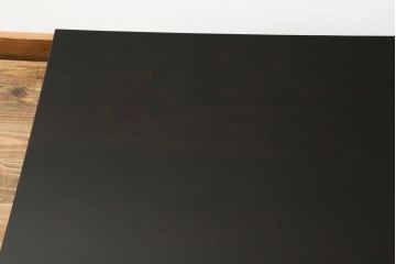 中古　北海道民芸家具　シックなデザインが魅力の折りたたみローテーブル(座卓、ちゃぶ台、文机、センターテーブル、折り畳み)(R-066129)