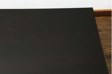 中古　北海道民芸家具　シックなデザインが魅力の折りたたみローテーブル(座卓、ちゃぶ台、文机、センターテーブル、折り畳み)(R-066129)