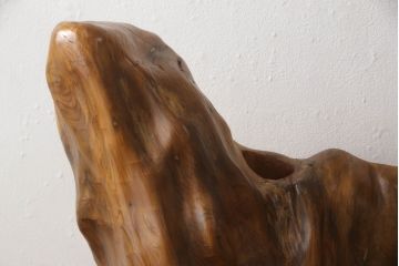 中古　美品　屋久杉の生命力溢れる美しさが魅力の飾り棚(オープンシェルフ、ディスプレイラック、花台)(定価約180万円)(R-066136)