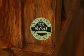 中古　美品　屋久杉の生命力溢れる美しさが魅力の飾り棚　定価約180万円　(R-066136)