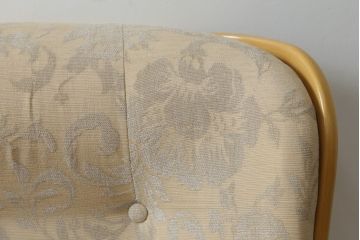 中古　美品　イギリス家具　ERCOL(アーコール)　エバーグリーン　気品のある佇まいが魅力の1人掛けイージーチェア(アームチェア、ラウンジチェア、ソファ、1人掛け、椅子、イス、英国、北欧)(定価約29万円)(R-066170)