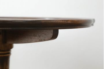 国産家具　松永工房　カンティーニュ(Continue)　猫脚の優美な曲線デザインがお洒落なラウンドテーブル(カフェテーブル、コーヒーテーブル、丸テーブル)(定価約14万6千円)(R-066174)