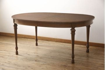 中古　DREXEL HERITAGE(ドレクセルヘリテイジ)　FRANCESCA(フランチェスカ)シリーズ　優美な佇まいのダイニングテーブル(4人掛け、6人掛け、8人掛け、食卓、エクステンションテーブル)(R-066180)