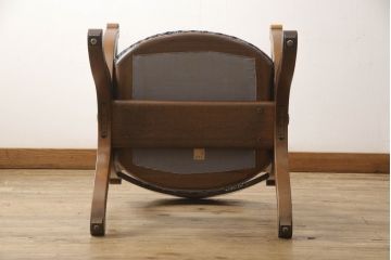中古　DREXEL HERITAGE(ドレクセルヘリテイジ)　ESPERANTO(エスペラント)　上品な曲線デザインが高級感を醸し出すアーム付きダイニングチェア(アームチェア、イス、椅子)(定価約24万円)(R-066186)