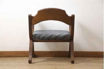 中古　DREXEL HERITAGE(ドレクセルヘリテイジ)　ESPERANTO(エスペラント)　上品な曲線デザインが高級感を醸し出すアーム付きダイニングチェア(アームチェア、イス、椅子)(定価約24万円)(R-066187)