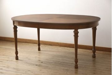 中古　DREXEL HERITAGE(ドレクセルヘリテイジ)　FRANCESCA(フランチェスカ)シリーズ　優美な佇まいのダイニングテーブル(4人掛け、6人掛け、8人掛け、食卓、エクステンションテーブル)(R-066188)