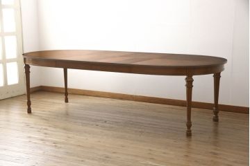 中古　DREXEL HERITAGE(ドレクセルヘリテイジ)　FRANCESCA(フランチェスカ)シリーズ　優美な佇まいのダイニングテーブル(4人掛け、6人掛け、8人掛け、食卓、エクステンションテーブル)(R-066188)