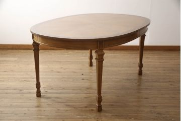 中古　DREXEL HERITAGE(ドレクセルヘリテイジ)　FRANCESCA(フランチェスカ)シリーズ　優美な佇まいのダイニングテーブル(4人掛け、6人掛け、8人掛け、食卓、エクステンションテーブル)(R-066188)