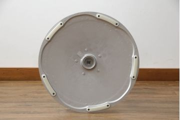 中古　超美品　オカムラ(OKAMURA)　医療福祉用　円盤脚　抗菌　丸みのあるフォルムがかわいらしいスツール(丸椅子、回転椅子、イス)(定価約62000円)(R-066193)