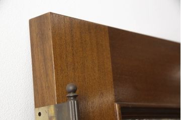 中古　激レア!!　特注品　DREXEL HERITAGE(ドレクセルヘリテイジ)　上品なデザインが魅力のステンドグラス入りドア2枚セット(親子ドア、ガラス扉、建具)(R-066203)