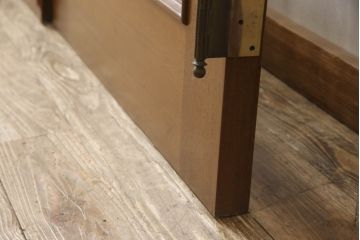 中古　激レア!!　特注品　DREXEL HERITAGE(ドレクセルヘリテイジ)　上品なデザインが魅力のステンドグラス入りドア2枚セット(親子ドア、ガラス扉、建具)(R-066203)