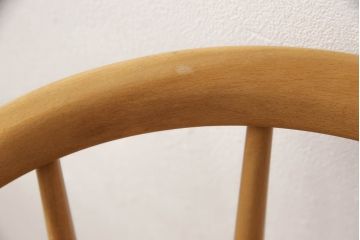 超レア! イギリスビンテージ　ERCOL(アーコール)　洗練されたデザインが格好いいスモーカーズチェア(ダイニングチェア、アームチェア、カウホーンチェア、椅子、イス、ヴィンテージ、英国)(R-066207)