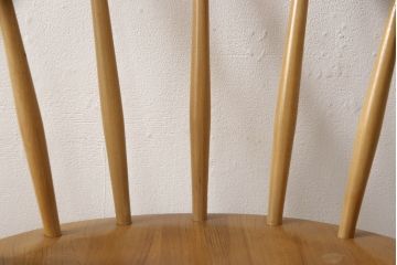 超レア! イギリスビンテージ　ERCOL(アーコール)　洗練されたデザインが格好いいスモーカーズチェア(ダイニングチェア、アームチェア、カウホーンチェア、椅子、イス、ヴィンテージ、英国)(R-066207)