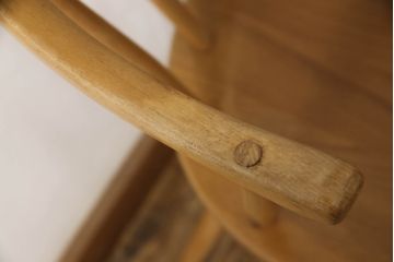 超レア! イギリスビンテージ　ERCOL(アーコール)　洗練されたデザインが格好いいスモーカーズチェア(ダイニングチェア、アームチェア、カウホーンチェア、椅子、イス、ヴィンテージ、英国)(R-066207)