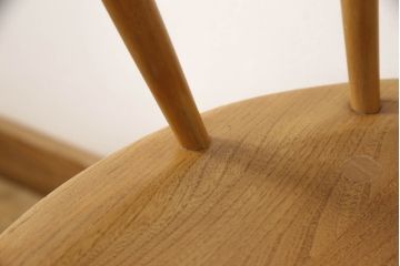 超レア! イギリスビンテージ　ERCOL(アーコール)　洗練されたデザインが格好いいスモーカーズチェア(ダイニングチェア、アームチェア、カウホーンチェア、椅子、イス、ヴィンテージ、英国)(R-066207)