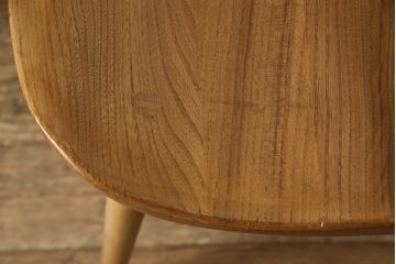超レア! イギリスビンテージ　ERCOL(アーコール)　洗練されたデザインが格好いいスモーカーズチェア(ダイニングチェア、アームチェア、カウホーンチェア、椅子、イス、ヴィンテージ、英国)(R-066207)