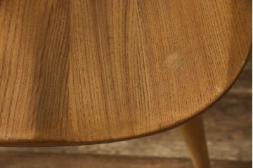 超レア! イギリスビンテージ　ERCOL(アーコール)　洗練されたデザインが格好いいスモーカーズチェア(ダイニングチェア、アームチェア、カウホーンチェア、椅子、イス、ヴィンテージ、英国)(R-066207)