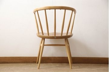 超レア! イギリスビンテージ　ERCOL(アーコール)　洗練されたデザインが格好いいスモーカーズチェア(ダイニングチェア、アームチェア、カウホーンチェア、椅子、イス、ヴィンテージ、英国)(R-066207)