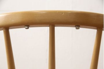 超レア! イギリスビンテージ　ERCOL(アーコール)　洗練されたデザインが格好いいスモーカーズチェア(ダイニングチェア、アームチェア、カウホーンチェア、椅子、イス、ヴィンテージ、英国)(R-066207)