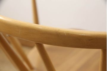 超レア! イギリスビンテージ　ERCOL(アーコール)　洗練されたデザインが格好いいスモーカーズチェア(ダイニングチェア、アームチェア、カウホーンチェア、椅子、イス、ヴィンテージ、英国)(R-066207)