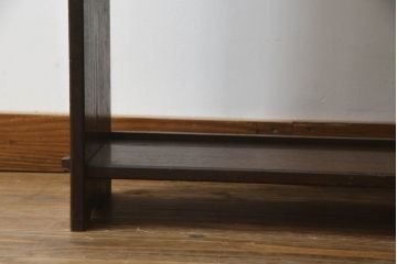 和製アンティーク　栗材　シックな色合いが和・洋どちらの空間にも馴染みやすい!!シンプルな本棚(ブックシェルフ、オープンシェルフ、ディスプレイラック、飾り棚)(R-066208)
