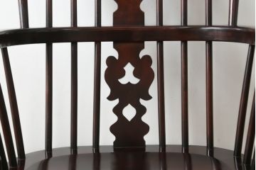 国産民芸家具　松本民芸家具風　和モダンテイストなお部屋におすすめのウィンザーチェア(ウインザーチェア、アームチェア、椅子、イス、板座チェア、ダイニングチェア)(R-066222)
