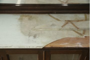 和製アンティーク　収納たっぷり!お洒落に整理整頓ができるデンタルケース(デンタルキャビネット、ガラスケース、ケビント、収納棚、戸棚、キャビネット、店舗什器)(R-066228)