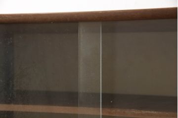 和製ビンテージ　希少デザイン!!　チーク材　収納として時にはデスクとして活躍してくれる鉄脚付きユニットキャビネット(サイドチェスト、収納棚、戸棚、ライティングビューロー、簿記机、在宅用、在宅ワーク、ワークデスク、ヴィンテージ)(R-066237)
