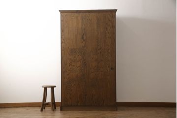 中古　美品　三越家具(現カントリーハウス)　Brugge(ブルージュ)　プロパティ　ステンドグラスが上品な印象を深めるキャビネット(食器棚、カップボード、収納棚、戸棚、飾り棚)(R-066240)