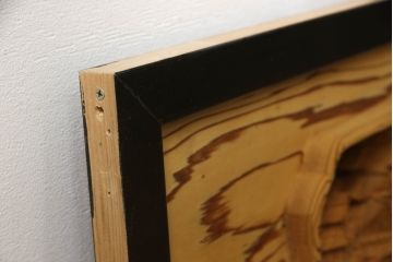 アンティーク建具　高級品!!　厚みある緻密な彫り込みの彫刻が美しい欄間1枚(明り取り、明かり取り)(R-066246)