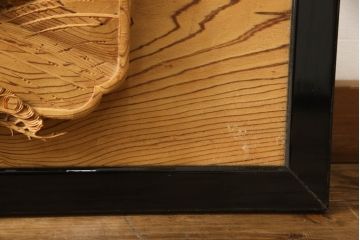 アンティーク建具　高級品!!　厚みある緻密な彫り込みの彫刻が美しい欄間1枚(明り取り、明かり取り)(R-066247)