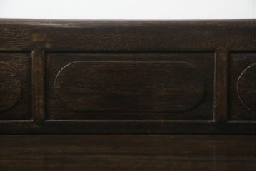 アジアンアンティーク家具　鉄刀木(タガヤサン)　オリエンタルな雰囲気漂うベンチ(3人掛け、長椅子、長イス、羅漢床、羅漢牀、板座チェア)(R-066248)