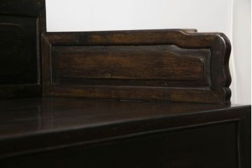アジアンアンティーク家具　鉄刀木(タガヤサン)　オリエンタルな雰囲気漂うベンチ(3人掛け、長椅子、長イス、羅漢床、羅漢牀、板座チェア)(R-066248)