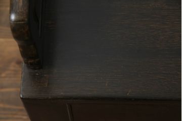アジアンアンティーク家具　鉄刀木(タガヤサン)　オリエンタルな雰囲気漂うベンチ(3人掛け、長椅子、長イス、羅漢床、羅漢牀、板座チェア)(R-066248)