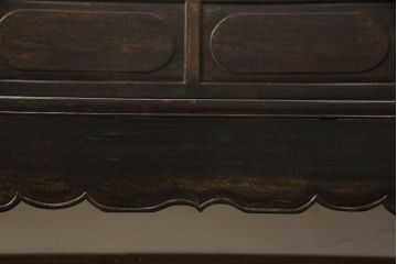 アジアンアンティーク家具　鉄刀木(タガヤサン)　オリエンタルな雰囲気漂うベンチ(3人掛け、長椅子、長イス、羅漢床、羅漢牀、板座チェア)(R-066248)