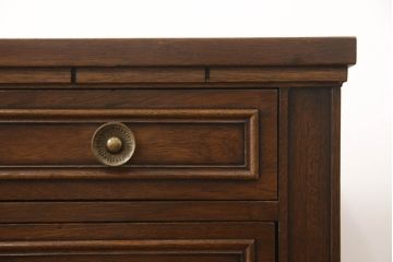 中古　美品　DREXEL HERITAGE(ドレクセルヘリテイジ)　Triune(トライユン)　クラシックなデザインがステキなニーホールデスク(両袖デスク、机、ワークデスク、在宅ワーク用、在宅用)(定価約41万円)(R-066274)