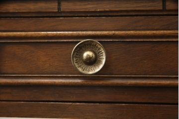中古　美品　DREXEL HERITAGE(ドレクセルヘリテイジ)　Triune(トライユン)　クラシックなデザインがステキなニーホールデスク(両袖デスク、机、ワークデスク、在宅ワーク用、在宅用)(定価約41万円)(R-066274)